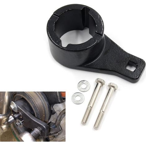 Outil de maintien pour poulie d'équilibrage harmonique, clé de maintien pour poulie d'amortisseur avec vis pour Toyota/Lexus 3.4L (1/4)