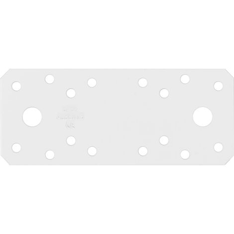 Plaques de fixation – 133 x 55 mm – en acier plastifié blanc – Set de 50 pièces – pour assemblages solides et durables – Marque Alberts (1/2)