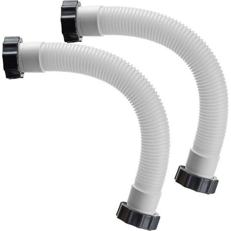 Lot de 2 tuyaux de pompe de filtre à sable de piscine, tuyau d'interconnexion avec écrous, système de saumure de pompe de YYV (1/4)