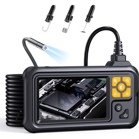 Endoscope caméra d'inspection 1080P HD avec écran IPS 4,3 pouces, câble 10 m, étanche IP67, caméra pour tuyaux, automobile et maintenance, noir (1/5)