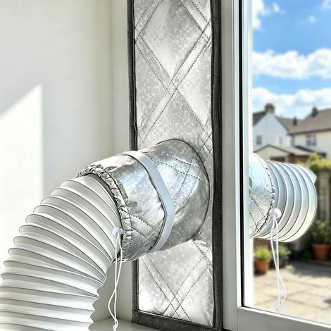 250CM Joint de Portes Coulissantes pour Climatiseur Mobile-3 couches épaissies alu,coton et Oxford,100%étanche, isolant thermique, sans fuite d'air froid pour porte/fenêtre coulissante en verre (1/4)