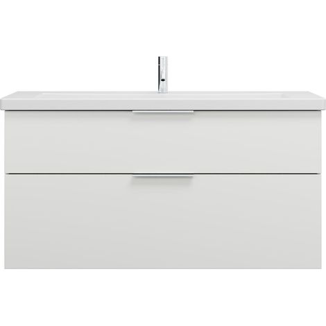 burgbad Eqio lavabo en céramique avec meuble sous-lavabo, largeur (1/2)