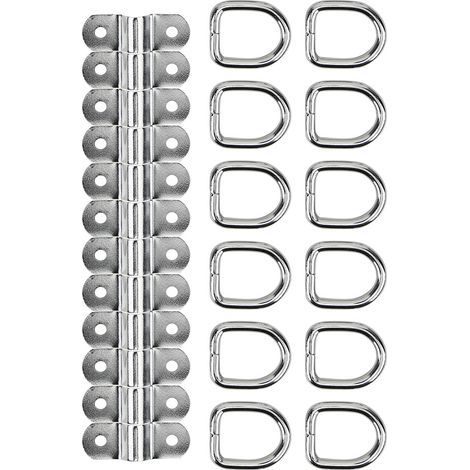 Caiqinlen Crochets de remorquage de Voiture, Accessoires de remorque d'arrimage empêchent l'anneau d'ancrage de Chargement de Corrosion, Cordes Extensibles pour Sangles de Moto (1/5)
