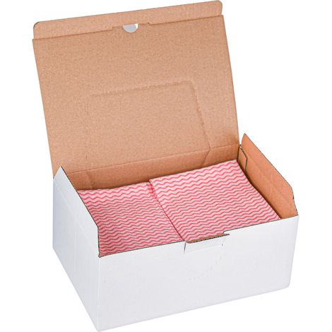 Chiffon 70% Viscose pour la Maison Le Bureau pour la Voiture pour Les Meubles résistant Absorbant Doux sans rayures pliable 30 x 40 cm 100 pièces par Paquet Rose (1/3)