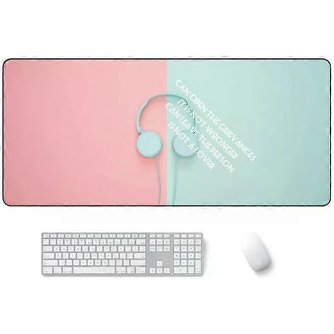 Tapis de souris antidérapant en caoutchouc - 400 x 900 x 5 mm pour le bureau et les études - 28 (1/2)