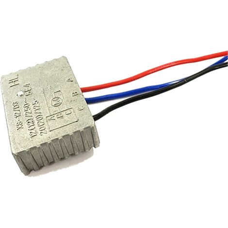Trade-Shop Vollmetall Anlaufwiderstand / Sanftanlauf / Softstart 12A 230V inkl. 3 Kabel für Maschinen mit bis zu 250V Stromlast / staubdicht