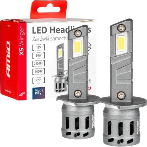 Bombillas LED Canbus para coche X5 Winger H1 6000K amio-03943 (1/5)