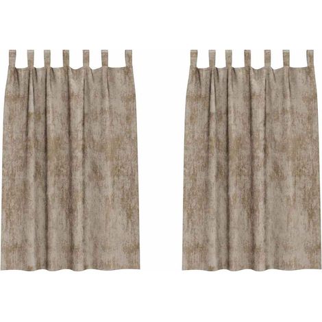 Rideaux en velours 2 pcs Champagne 175 x 140 cm Velours (1/5)