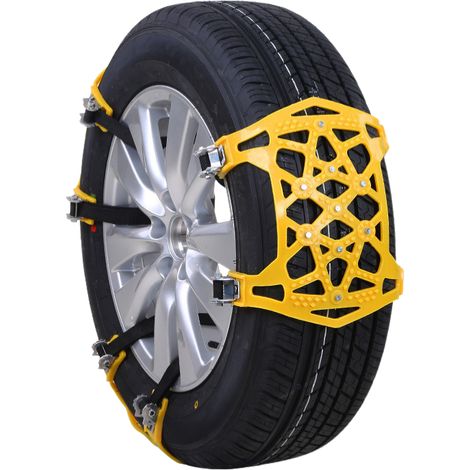 Universelle Schneeketten für Autos, 2er-Pack, dicke Winterschneeketten, geeignet für die meisten Pkw, SUVs und Lkw.
