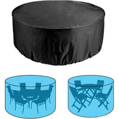 210D Oxford couverture de protection ronde extérieure en tissu, couverture imperméable à l'eau et à la poussière pour meubles de jardin - 185x110cm (1/5)