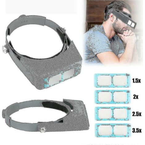 Lunettes loupe Optivisor, visière grossissante 4x (1/5)