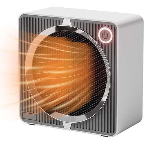 Petit Radiateur D'Appoint - Appareil De Chauffage Silencieux Avec Protection Anti-Renversement - Radiateur D'Appoint Électrique Portatif,Pour Hiver Froid Météo Intérieur Camping Travail Chambre Voyage (1/5)