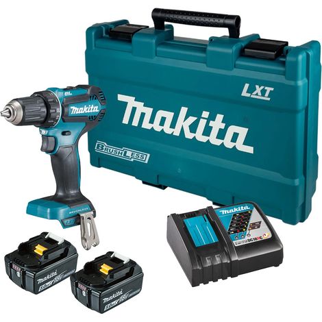 Makita DDF485RTK 18V LXT Brushless Drill Driver - 2x 5Ah Batteries, Charger & Carrying Case (1/5)