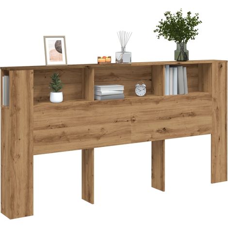 Cabecero armario madera roble artisian 200x18,5x102,5 cm vidaXL