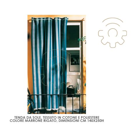 auvent coton polyester cm 140x250h MARRON RAYA  moustiquaire externe
