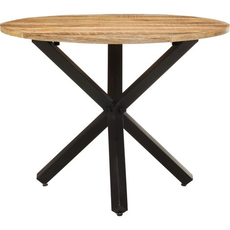 Maison Exclusive - Tavolo da Pranzo Rotondo 100x100x75 cm Massello di Mango Grezzo