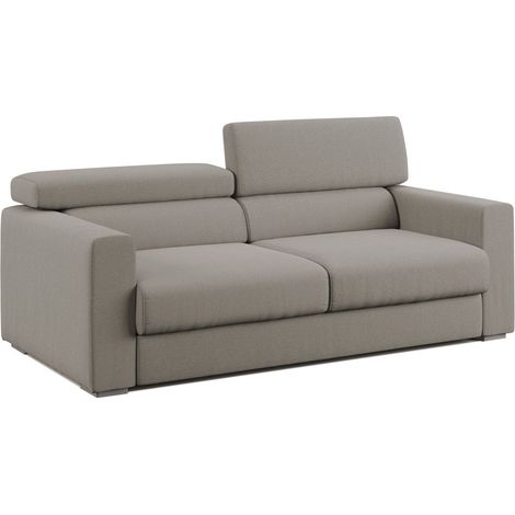 Dylan Divano con pouf estraibile 158 cm tortora