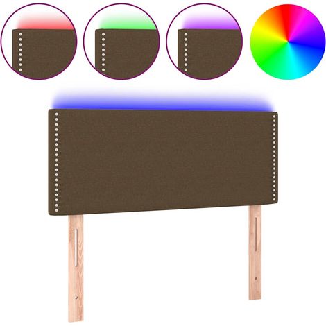 Maison Exclusive - LED Kopfteil Dunkelbraun 100x5x78/88 cm Stoff (1/5)