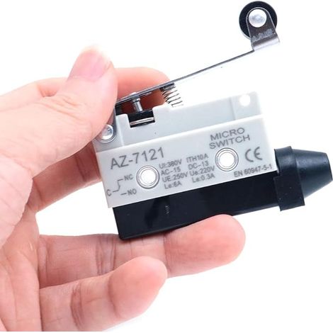 2 Stück 10A Mikroschalter AZ-7121 Kleiner horizontaler Wegschalter Mikro-Endschalter Rückstellfunktion TZ-7121 1NC / 1NO