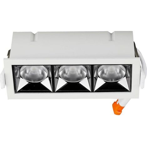 V-TAC 12W (3 4W) Downlight LED à puce Samsung UGR 19 36 ° 5700K CRI 90 (1/5)