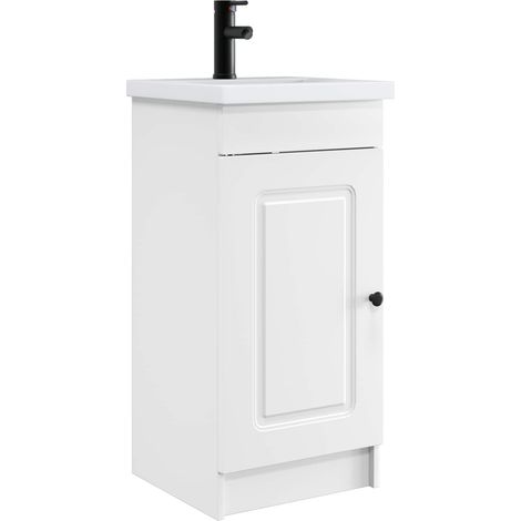 vidaXL Mobile da bagno con lavabo Bianco 42 x 40 x 84,5 cm