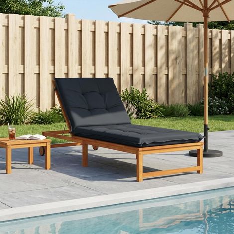 vidaXL Cuscino per Lettino GEMERT 100% Poliestere Blu Scuro