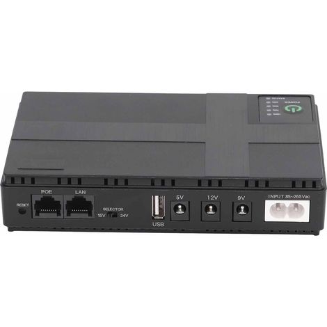 Alimentation sans Interruption UPS, Batterie de Secours USB UPS 10 400 MAh Sortie 5 V 9 V 12 V POE 15 V POE 24 V, pour Routeur Modem Caméra Lumière LED Smartphone (Prise UE) (1/5)