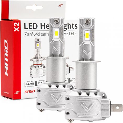 Bombillas LED para coche serie X2 H3 6500K Canbus amio-02971 (1/5)