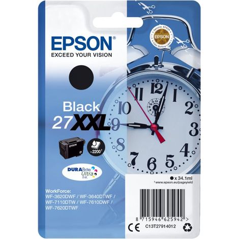 Epson 27XXL 34.1 ml Cartuccia Inchiostro Stampante per WorkForce WF-3620DWF Nero (1/5)