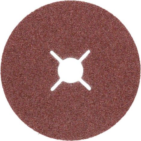 Bosch 2609256254 Disques abrasifs pour Meuleuse d\'angle Fixation à pince 125 mm 22 mm Bois et métal 12 pièces Grain varié (1/2)