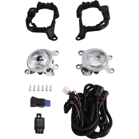 1 paar Nebel Lichter LED Nebel Licht Scheinwerfer Led Nebel Lampe Abdeckung Grille Lünette Rahmen für Toyota HARRIER 2021 2022 2023 (1/5)