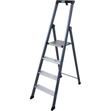 Krause SePro S Stufenstehleiter eloxiert 4 Stufen (1/5)