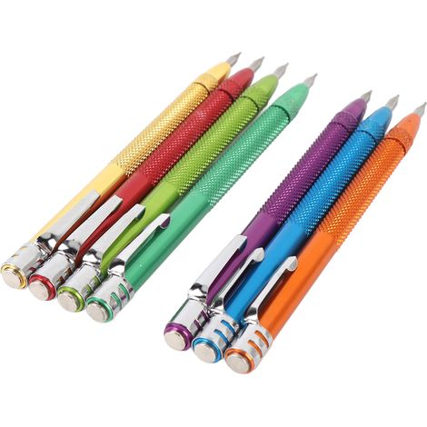 Lot de 7 stylos marqueurs magnétiques en acier tungstène avec 14 pointes pour carrelage, verre, marbre et pierre. (1/5)