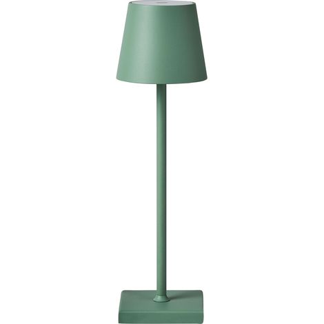 Kabellose LED Tischlampe BACEIRO mit Dimmer Metall Grün