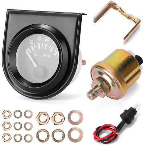 Öldruckmesser-Umrüstung für Kraftfahrzeuge, 52 mm Öldruckmessgerät für Kraftfahrzeuge, 0–100 PSI Öldruck