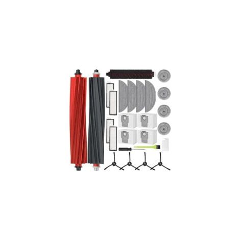 Accessoire pour Roborock S8 Max Ultra Pièces de Rechange 2 Brosse Principale, 4 Sacs à Poussière 4 Chiffons de Nettoyage 4 Filtres 4 Serpillères 4 Brosse Latérale