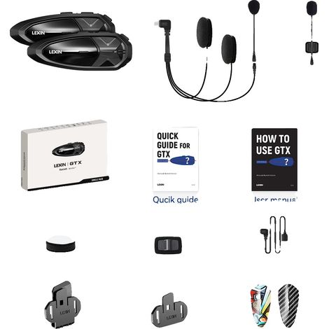 Casque avec oreillette, communication entre 10 pilotes, Bluetooth 5.0, Pack double 2PCS (1/2)