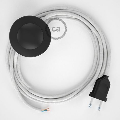 Creative-Cables Câblage pour lampadaire avec câble en coton – (3 m, 2x0,75 mm², prise EU et interrupteur noirs) – Conforme aux standards de sécurité – Interrupteur bipolaire (1/5)