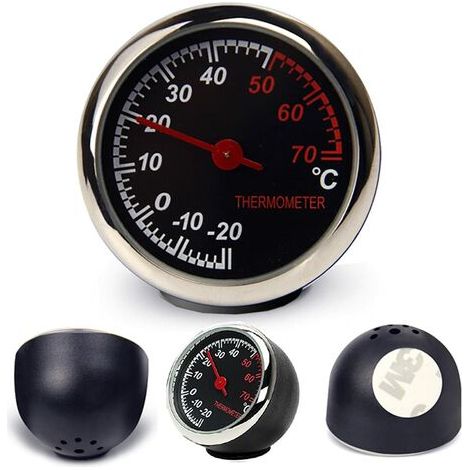 LaBlanc Termometro per auto con ago meccanico Strumento di conteggio analogico Antigraffio Elevata trasparenza e durata Strumento di misurazione della temperatura