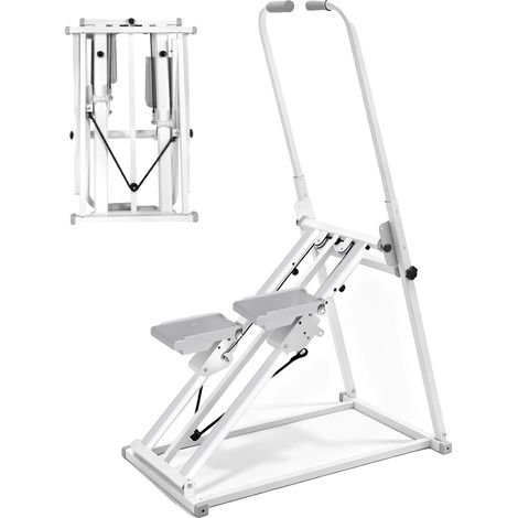 Máquina de escalada vertical, resistencia ajustable, diseño compacto, BLANCA (1/2)