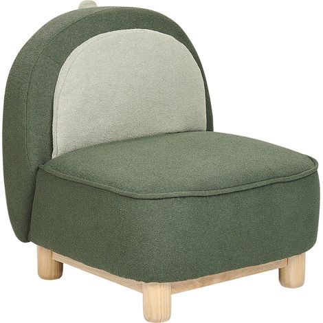 Silla animal tapicería de poliéster forma de triceratops diseño de dinosaurio sin reposabrazos peluche muebles para niños verde oscuro Faborg