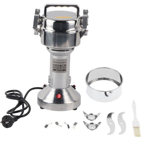 Moulin à café électrique 100g inox broyeur à grains petit appareil 220V prise UE (1/5)
