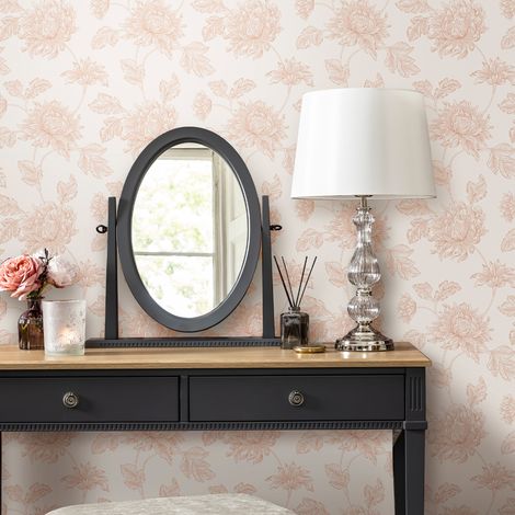 Papier peint intissé Laura Ashley Stratton Plaster 1005 x 52cm Rose