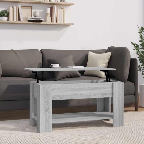 Table basse Table d'appoint pour Salon Chambre - Sonoma gris 101x49x52 cm Bois d'ingénierie BV364384 - BonneVie (1/5)