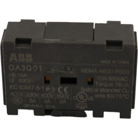 Contatto ausiliario 1NC per sezionatore serie OS  ABB (1/3)
