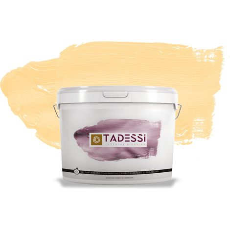 TADESSI Color Vista Wandfarbe Pastellgelb - Maisgelb - Matte Dispersionsfarbe - Innenfarbe für Wand und Decke