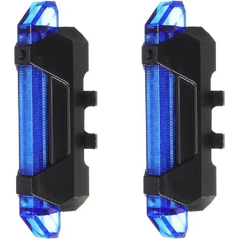 Luz trasera para bicicleta recargable por USB, potente luz trasera de 5 LED, súper brillante y fácil de instalar, luces de máxima seguridad para bicicleta