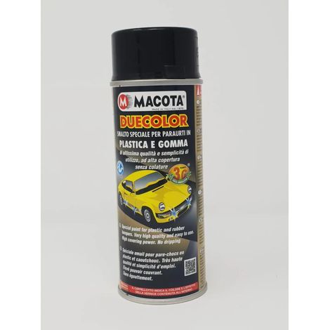Macota Duecolor Nero Lucido Vernice Spray Per Plastica e Gomma Smalto 400ML (1/2)