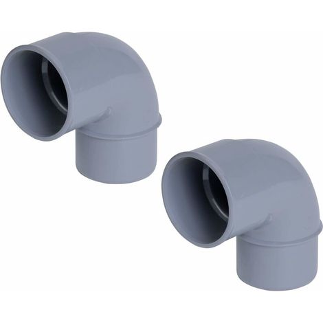 2x coude PVC 87°30 mâle femelle diamètre 50mm PVC raccord connecteur tube tuyau plomberie