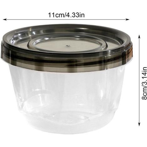 Bocaux hermétiques pour congélateur – Bocaux de conservation hermétiques Contenants noirs transparents, lot de 12 (1/5)